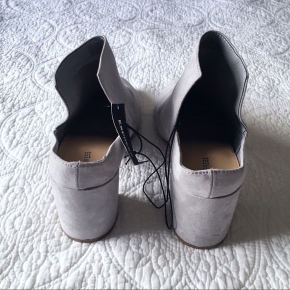 Express Gray Backless Booties - Picture 6 of 7